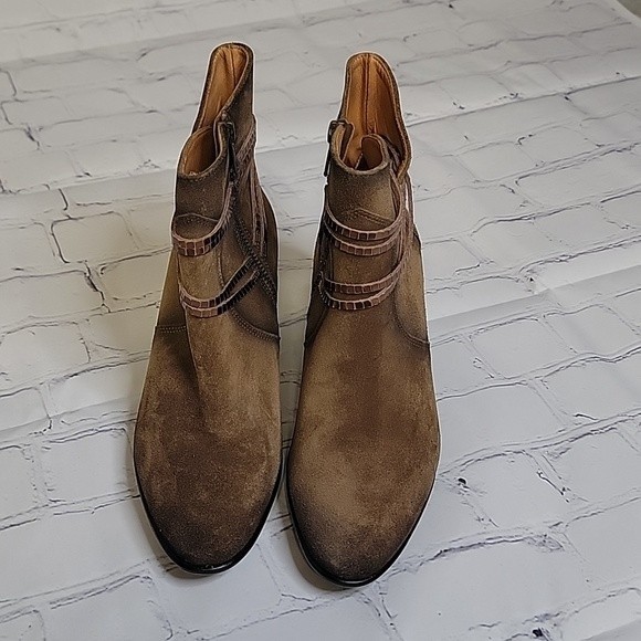 Sundance Ankle Boots in Suede with Copper Colored Sequins size 37 - Picture 3 of 8